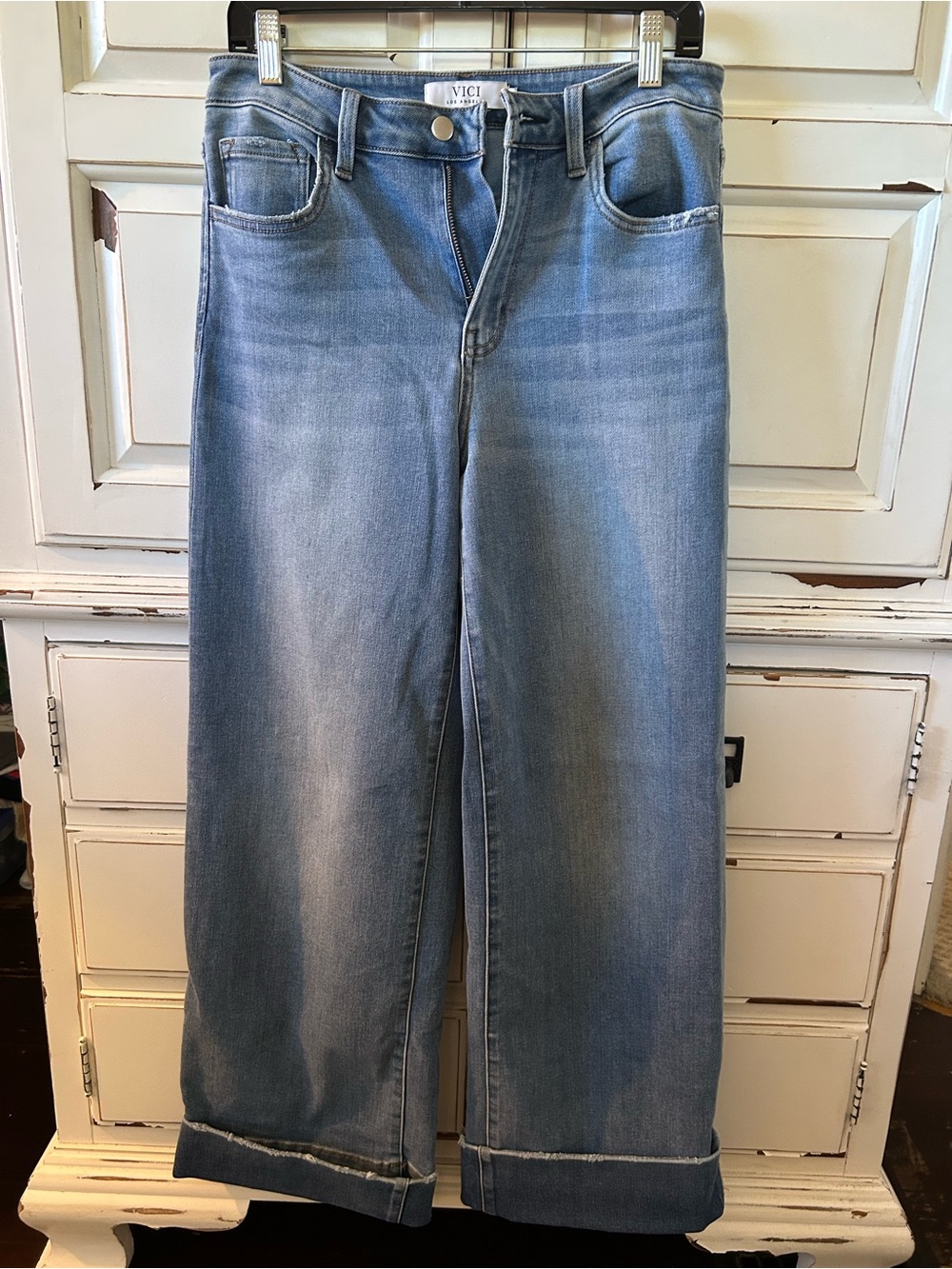 VICI Light Wash Relaxed Wide-Leg Men’s Jeans